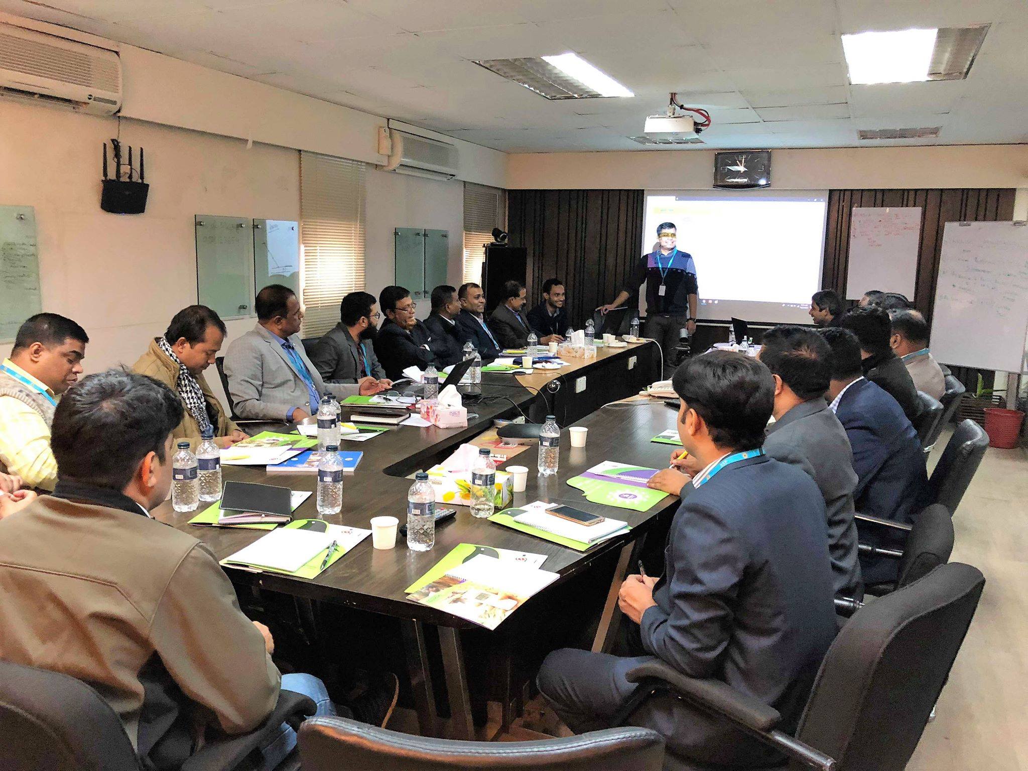 System integration and requirements gathering meeting at a2i, PMO meeting room